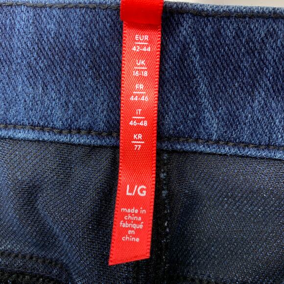 Spanx Jean-ish Ankle Leggings Womens Size Large Pull On Dark Wash - Picture 6 of 7